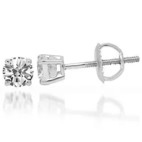 14k Diamond Solitaire Stud Earrings 0.2 ctw