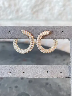 14K Diamond Twist Wrap Earrings