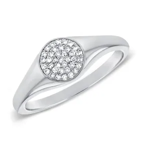 14k Gold & Diamond Pinky Ring - 0.08ct