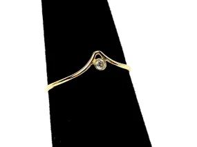 14K Gold Filled, 2mm White Chevron Stackable Ring, 14KGF