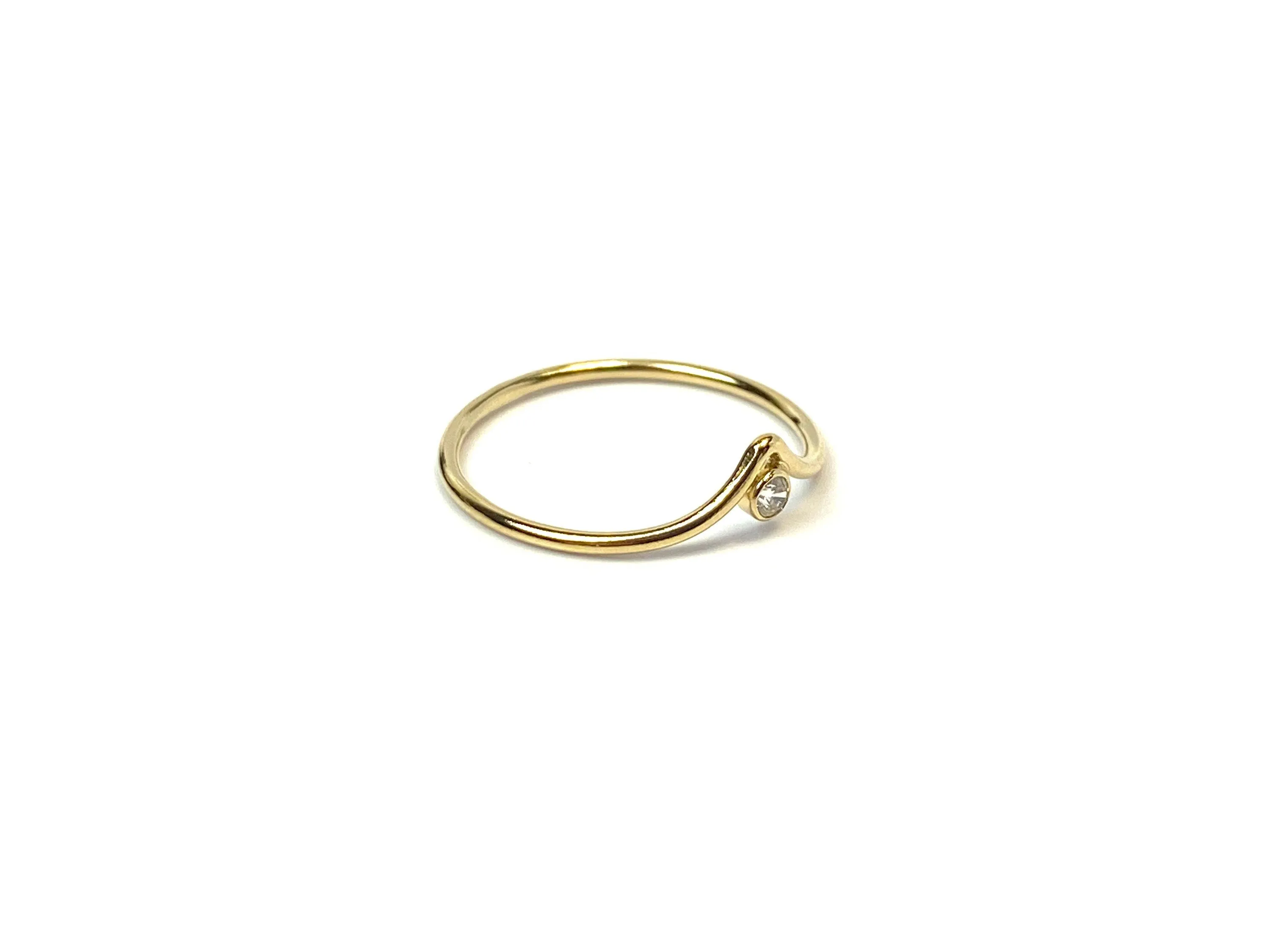 14K Gold Filled, 2mm White Chevron Stackable Ring, 14KGF