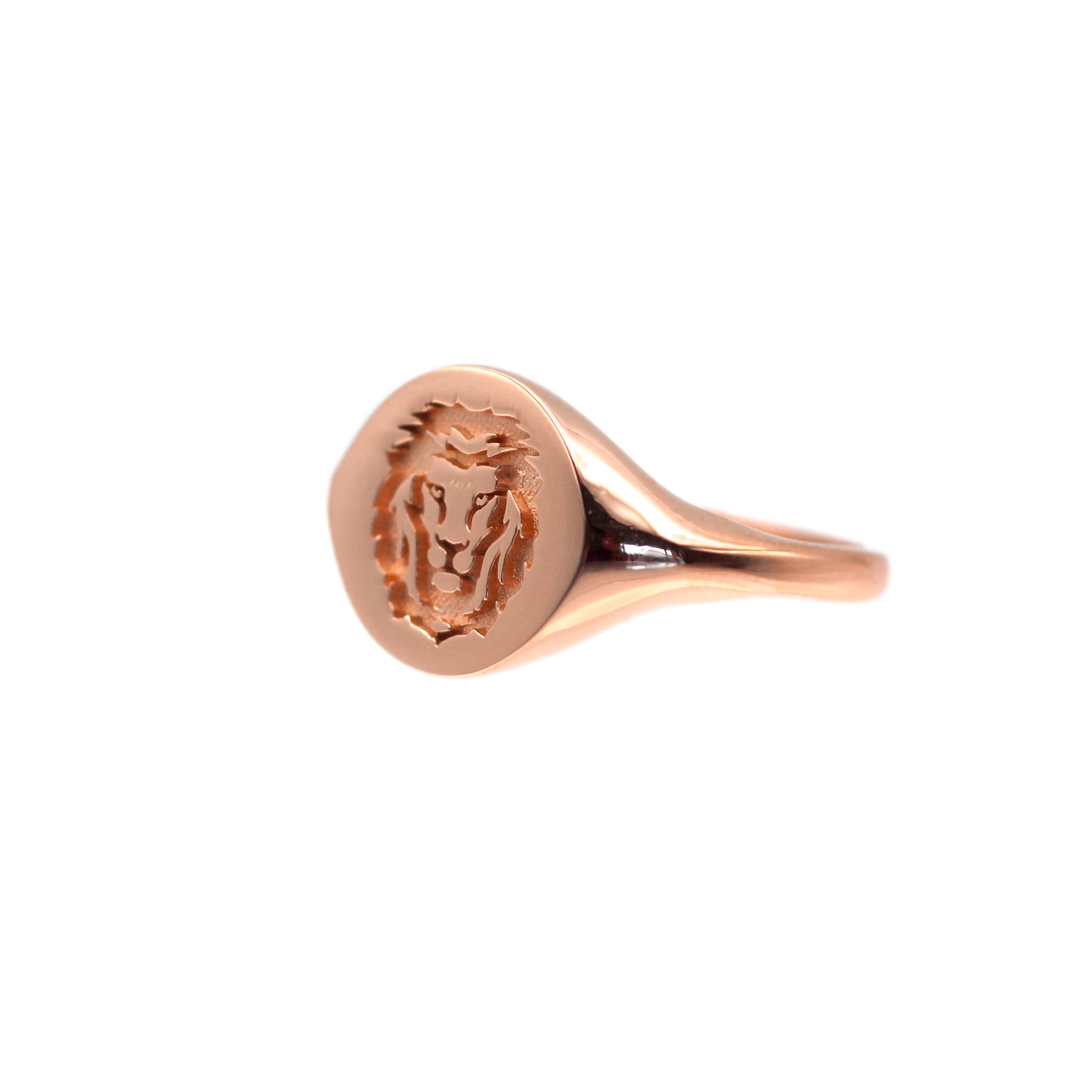 14k Lion Signet Gold Ring by VicStoneNYC Fine Jewelry