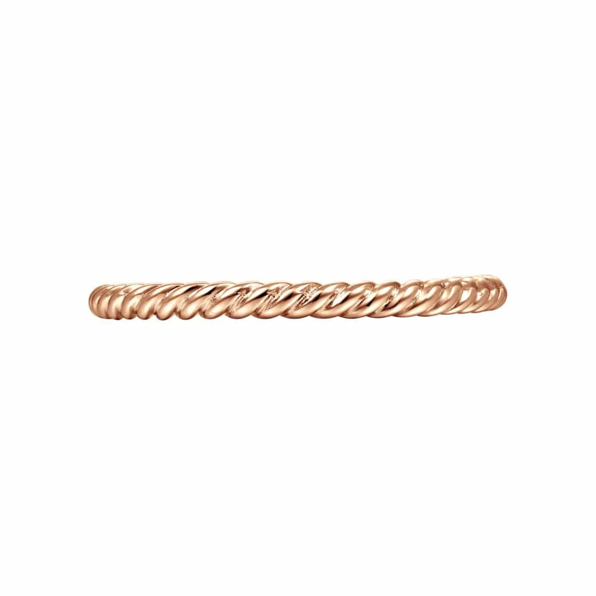 14K Rose Gold Twisted Rope Stackable Ring - LR51173K4JJJ