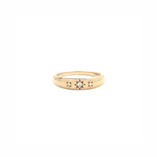 14k Starry Night Dome Ring