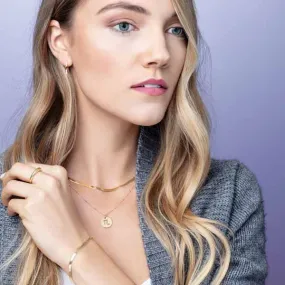 14K Yellow Gold 4.6 mm Flexible Herringbone Chain Necklace