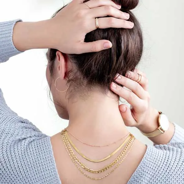 14K Yellow Gold 4.6 mm Flexible Herringbone Chain Necklace