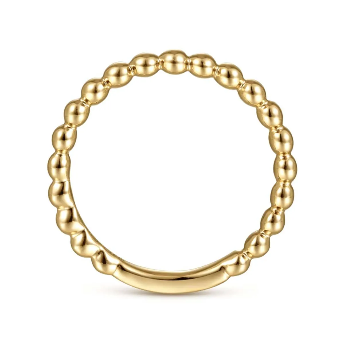 14K Yellow Gold Beaded Stackable Ring - LR4871Y4JJJ
