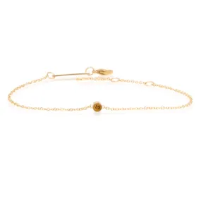 14K Yellow Gold Bezel Set Citrine Bracelet