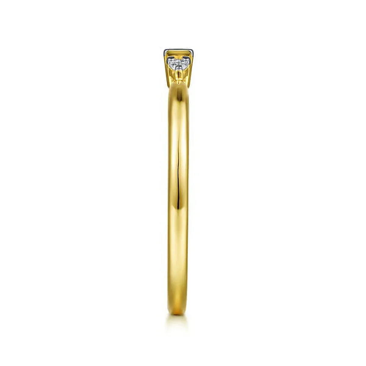 14K Yellow Gold Diamond and Blue Sapphire Stackable Ring - LR52291Y45SA