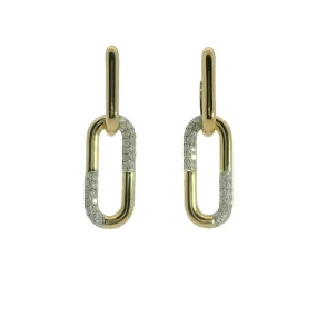 14K Yellow Natural Diamond Earrings