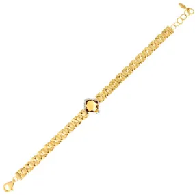 14Kt/Silver Citrine Bracelet (143-EL08GB-CTD)