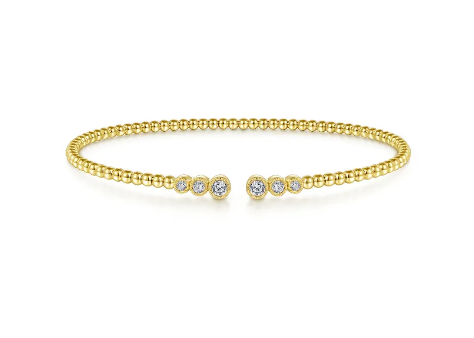 14KY Bujukan Diamonds Split Bangle