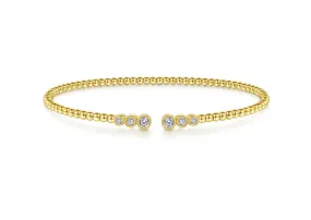 14KY Bujukan Diamonds Split Bangle