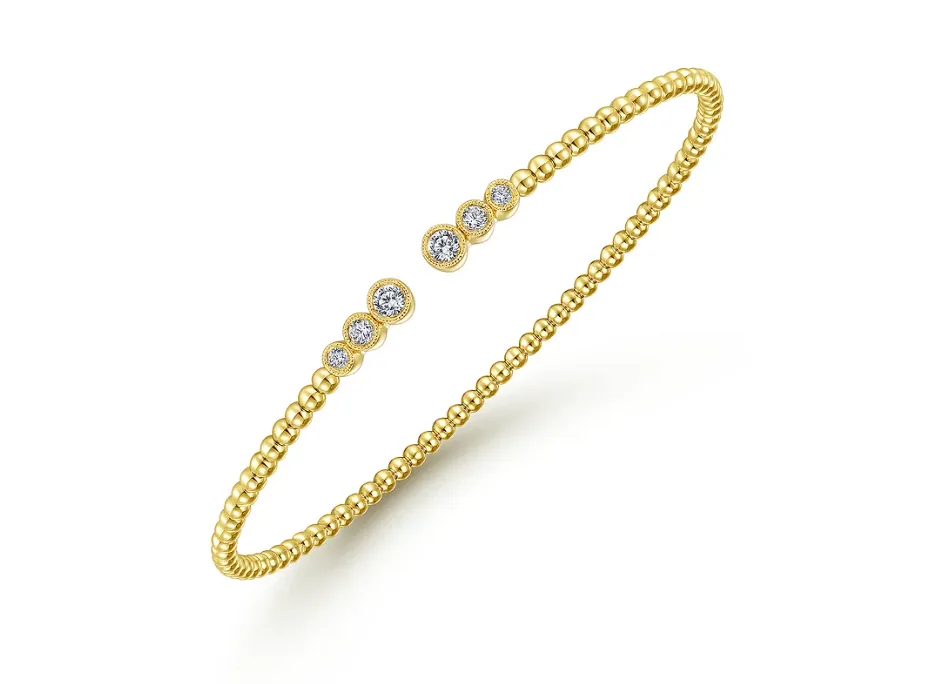 14KY Bujukan Diamonds Split Bangle