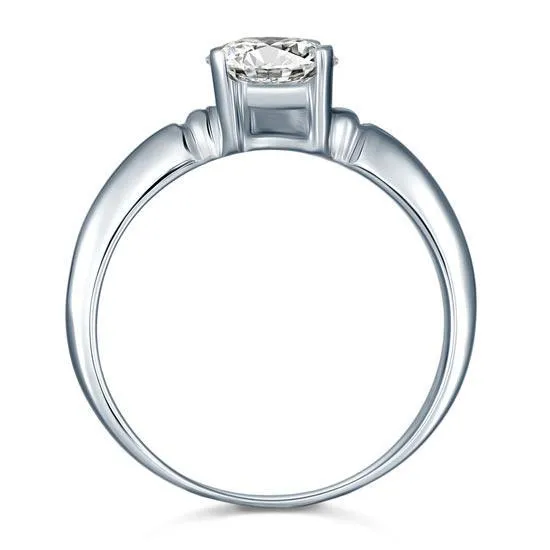 1.5 Carat Heart Cut Created Zirconia Engagement Sterling 925 Silver Ring MJXFR8034