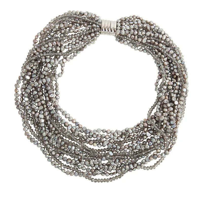 15 Strand Quartz Choker
