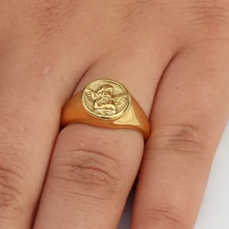 18K Gold-Filled Angel Ring
