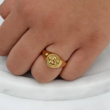 18K Gold-Filled Angel Ring