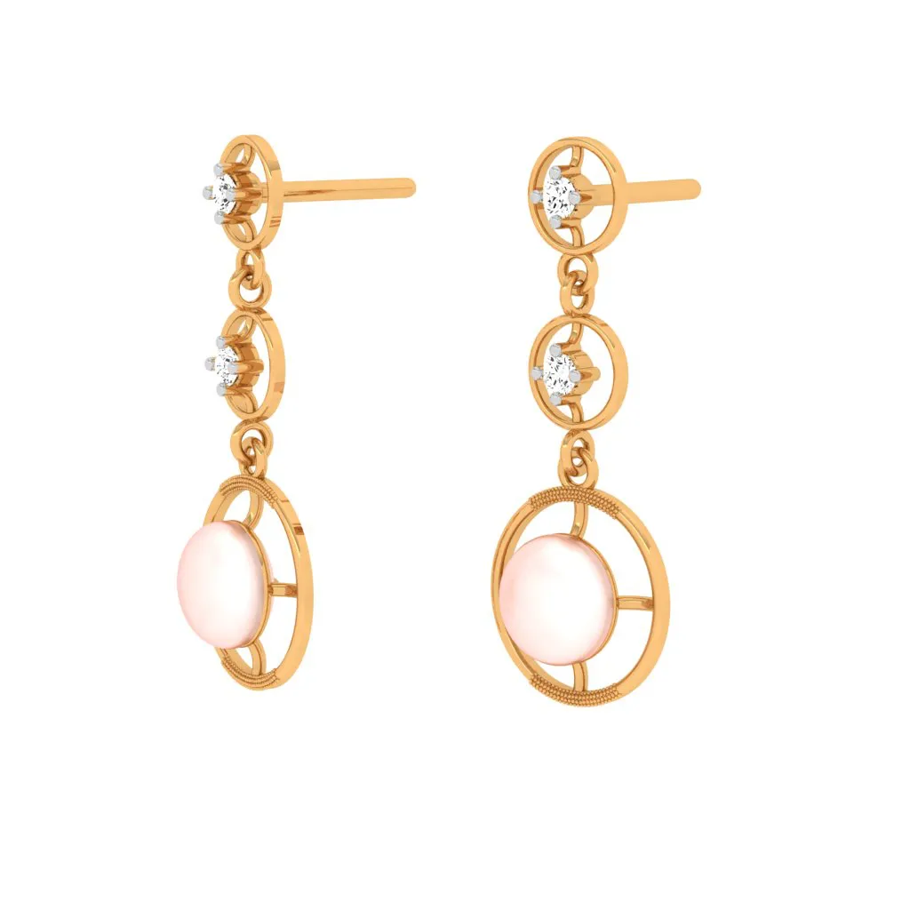 18KT Gold And Diamond Earrings For Every Festive Occasion.