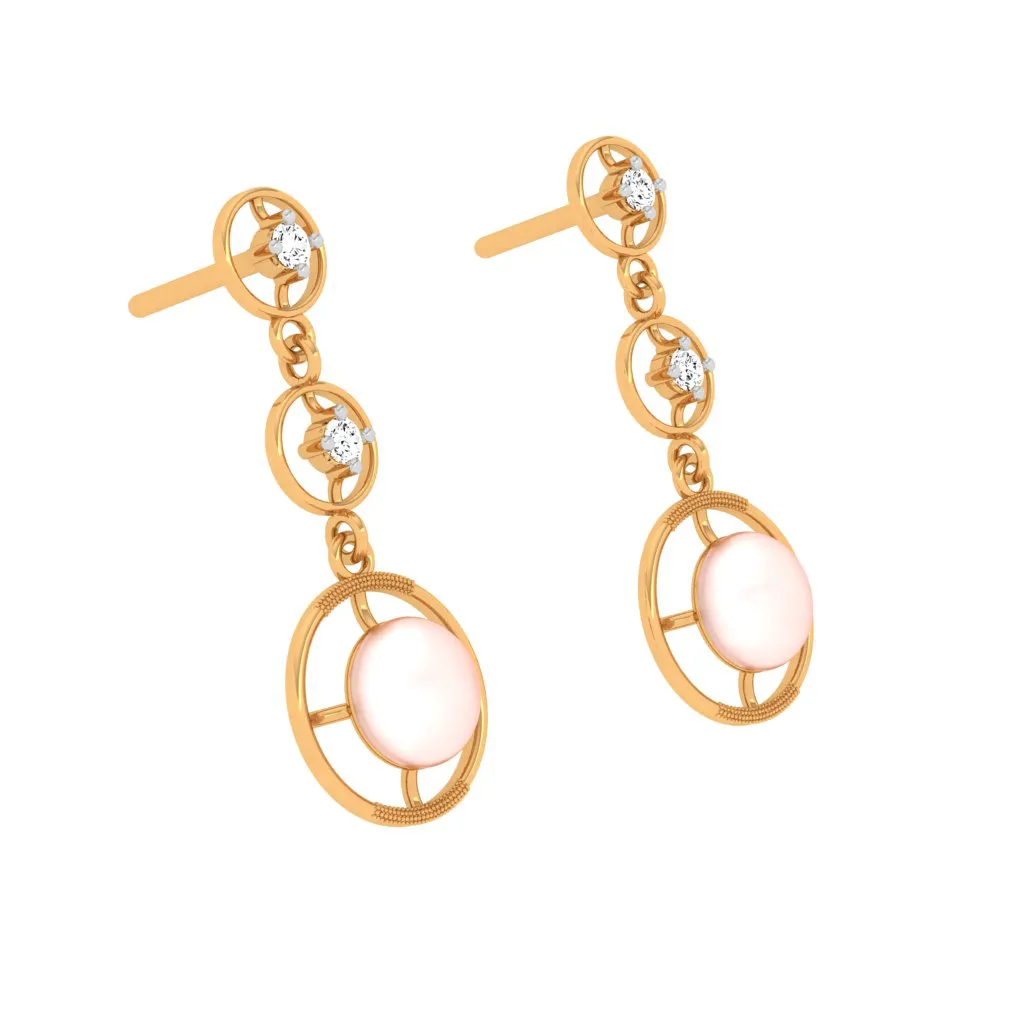 18KT Gold And Diamond Earrings For Every Festive Occasion.