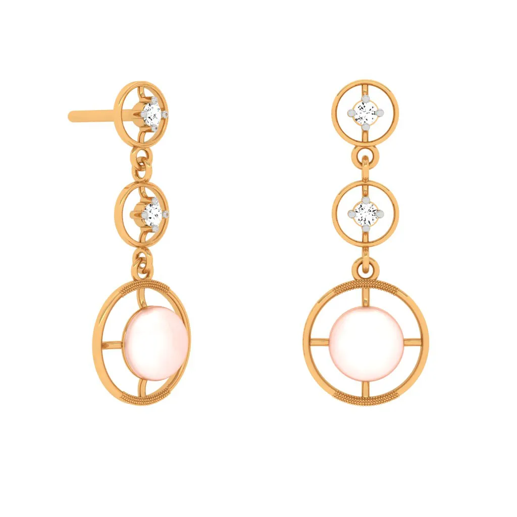 18KT Gold And Diamond Earrings For Every Festive Occasion.