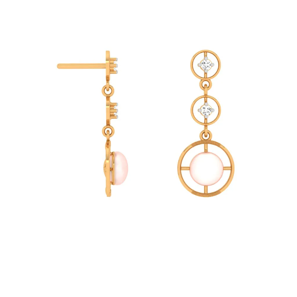 18KT Gold And Diamond Earrings For Every Festive Occasion.