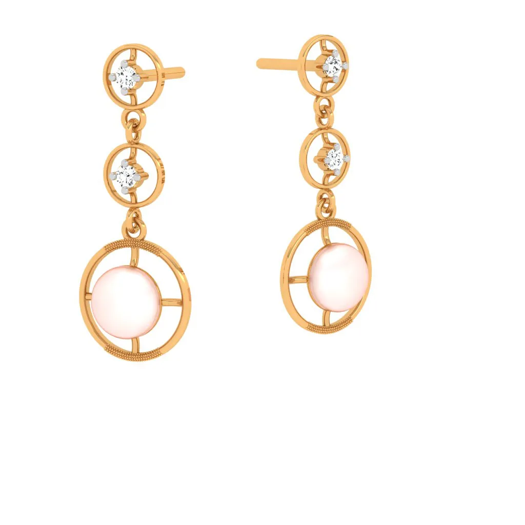 18KT Gold And Diamond Earrings For Every Festive Occasion.