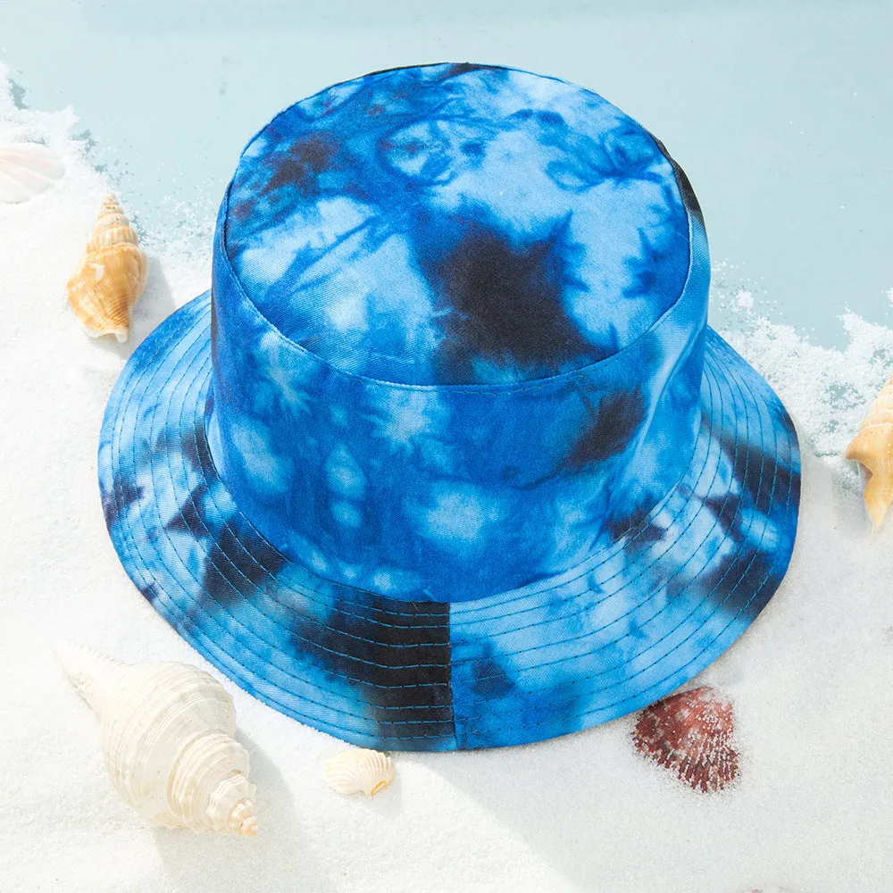 2-5 Years Old Breathable Bucket Hat Tie-Dyed Children's Bucket Hat Sun Protection Baby Sun Hat