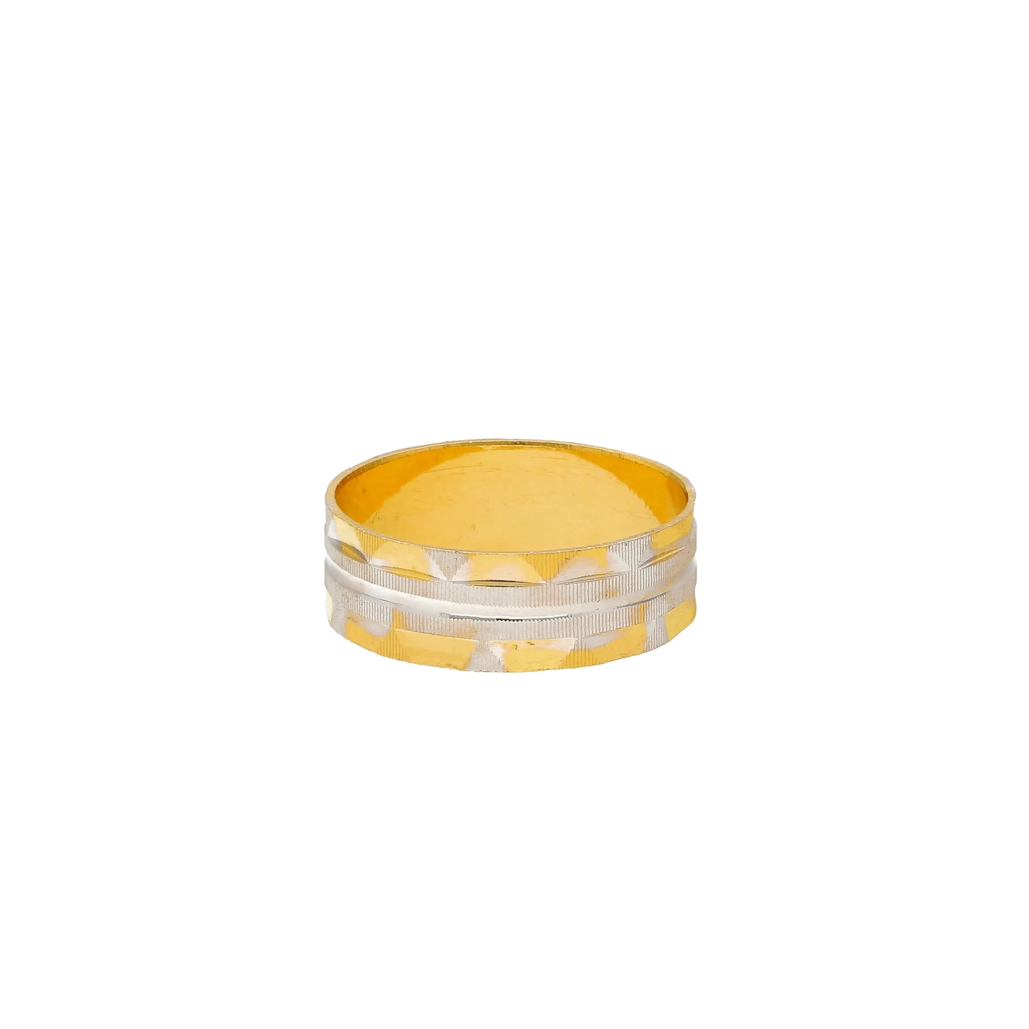 22K Yellow & White Gold Ring (2.6gm)