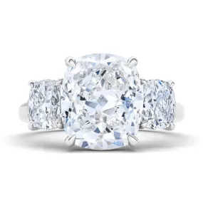 3-Stone Cushion Cut Diamond Ring