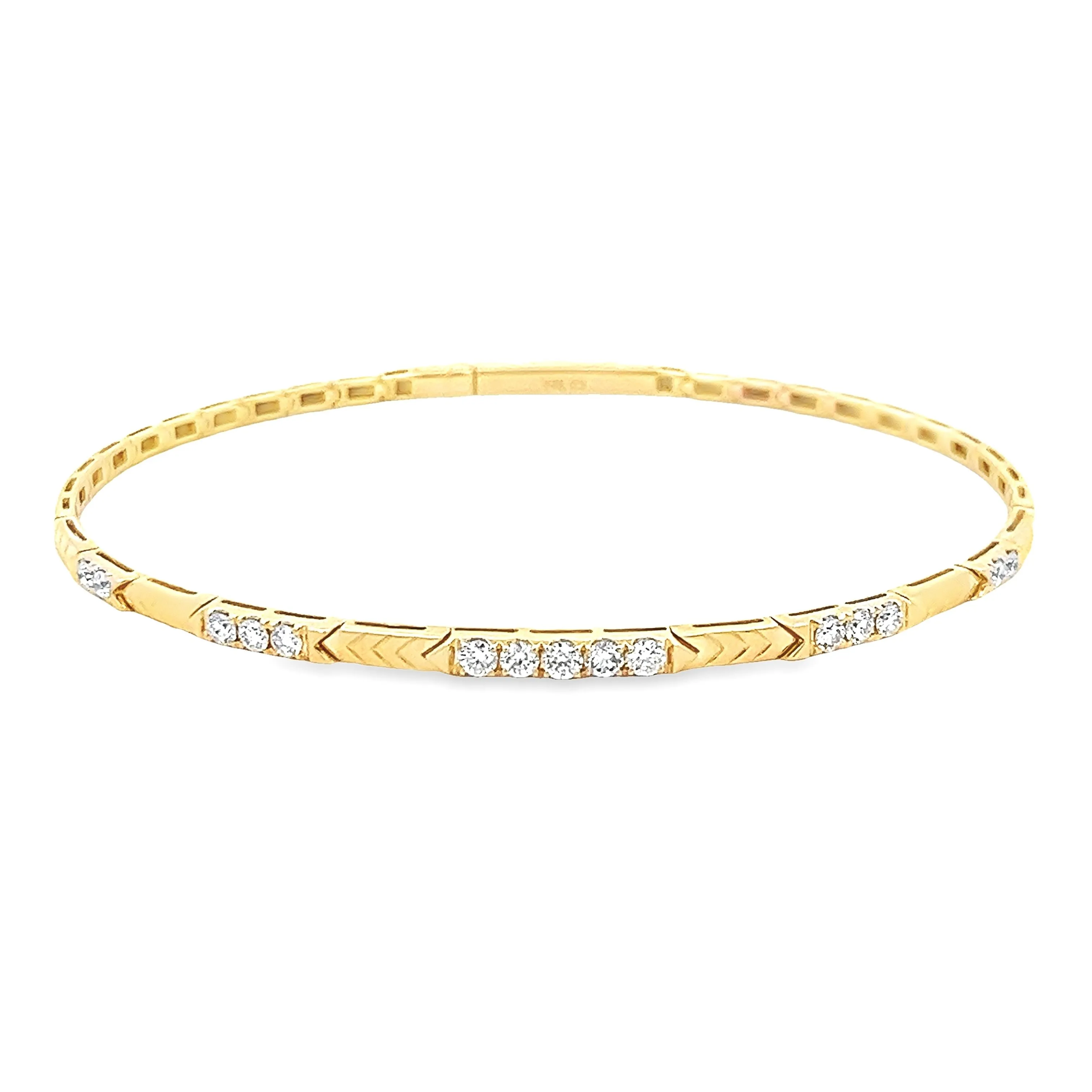 .50ct 14k Yellow Gold Diamond Bangle