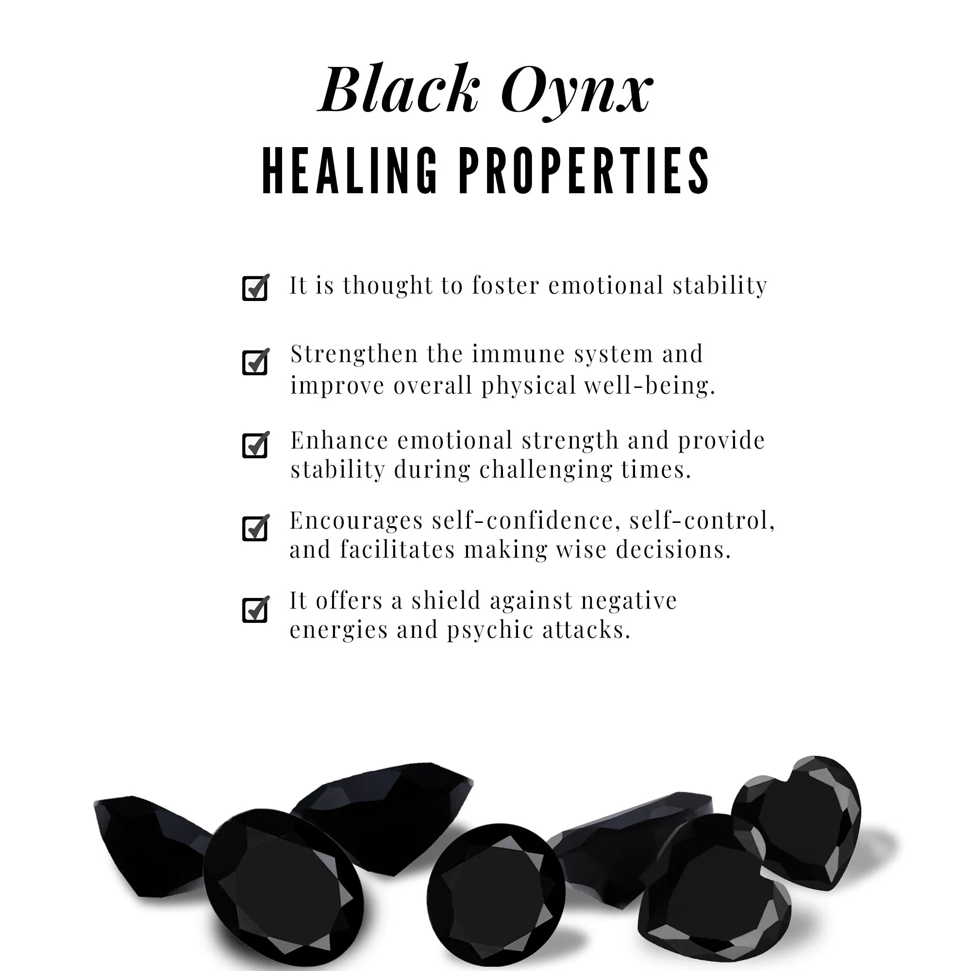 6 MM Asscher Cut Black Onyx Solitaire Ring for Women in Claw Setting with Gold Shank