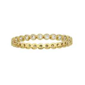 9ct Yellow Gold Cubic Zirconia Circle of Love Stackable Ring