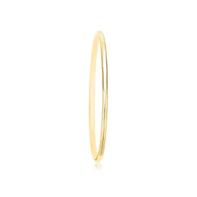 9ct Yellow Gold Silver Filled 63x3mm Golf Bangle