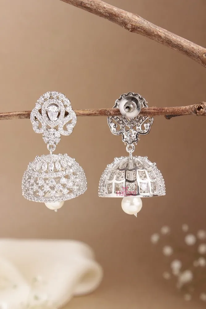 AD Silverpolish Jhumka - Design 3
