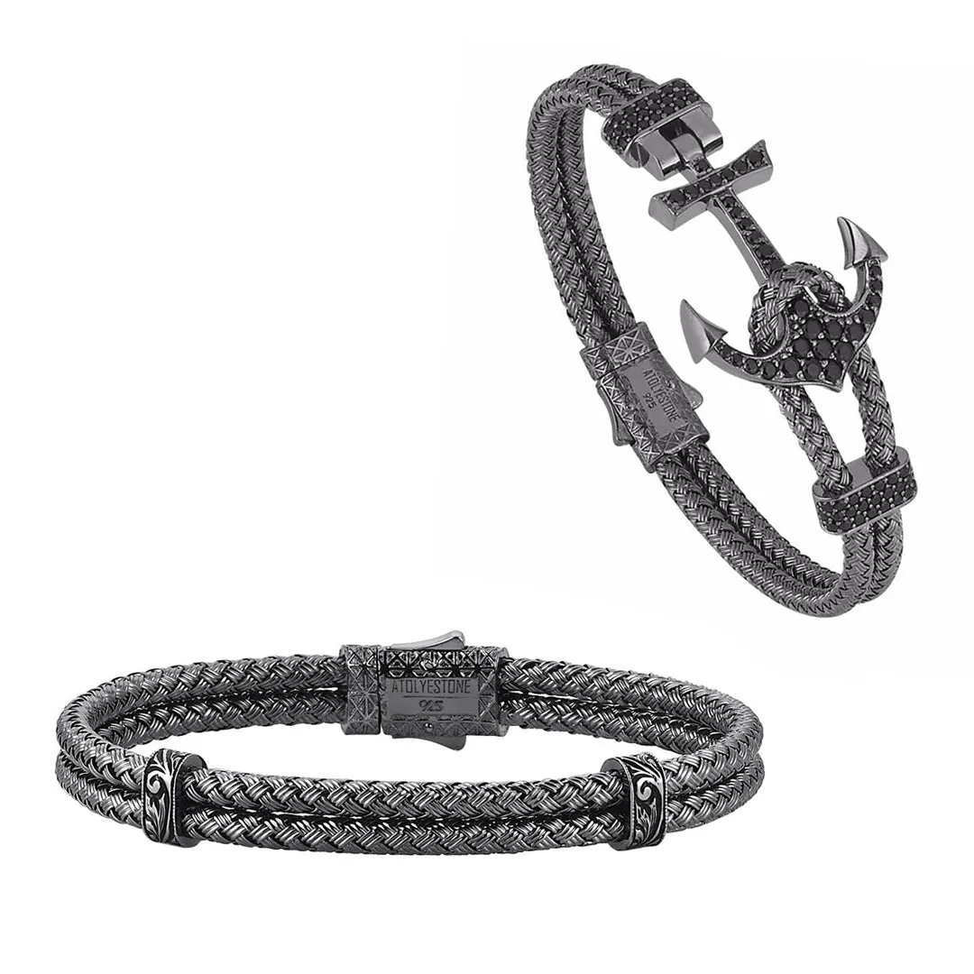 Anchor Bangle & Classic Bangle Bundle