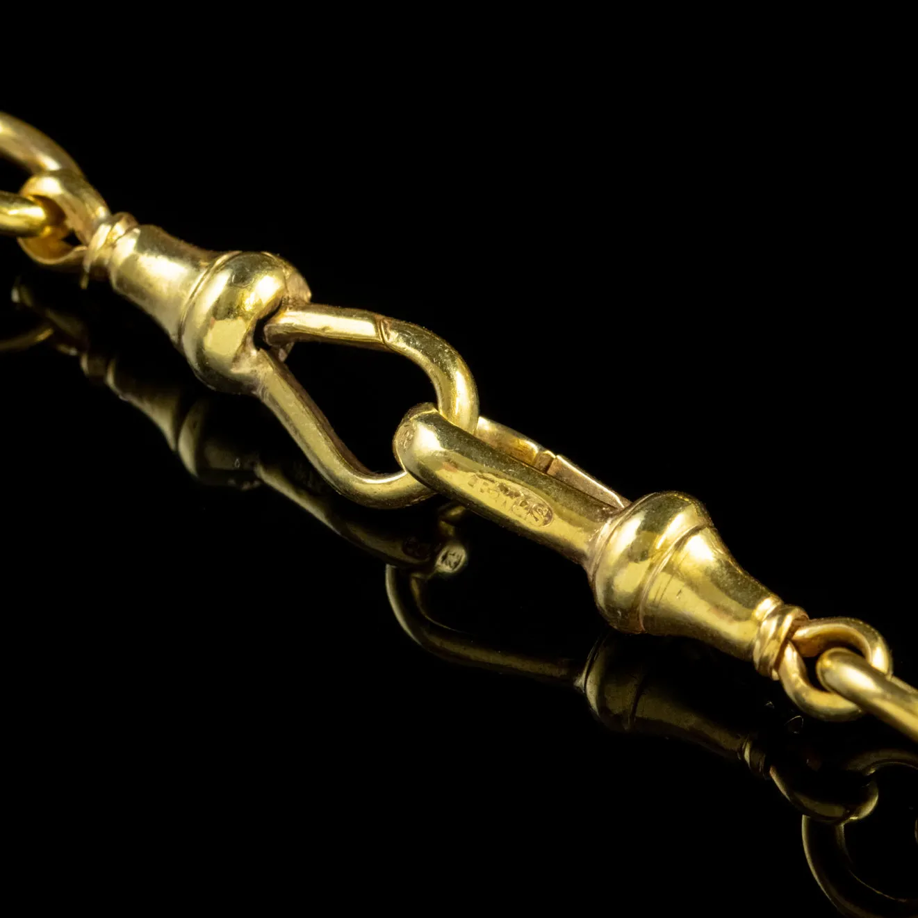Antique Victorian Albert Chain Medallion 18Ct Gold On Sterling Silver Dated 1897