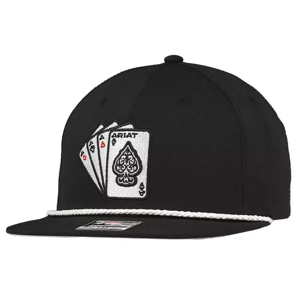 Ariat Western Hat Embroidered Ace Playing Cards