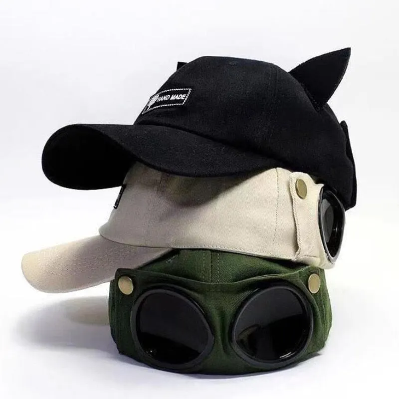 Aviator Hat Summer Personality Glasses Baseball Cap Female Unisex Sunglasses Cap Male Cap Baseball cap Boys Cap