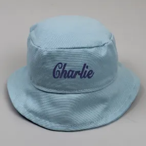 Baby Boys Personalised Summer Bucket Hat  - Blue
