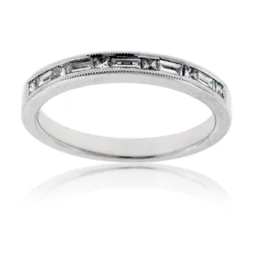 Baguette Diamond Accent or Stackable Ring