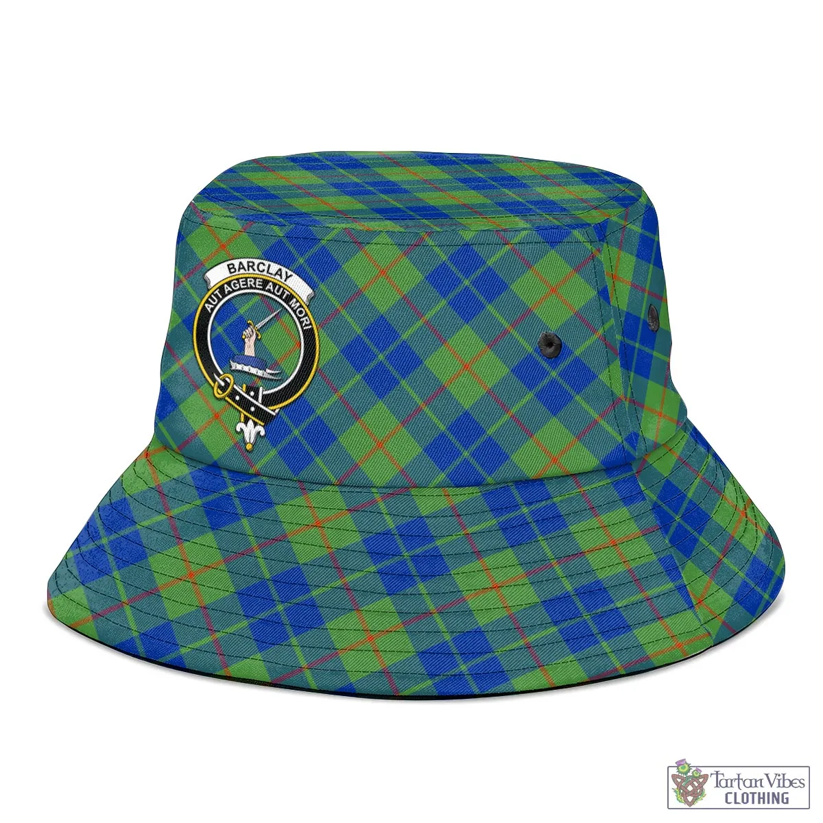 Barclay Hunting Ancient Tartan Bucket Hat with Family Crest