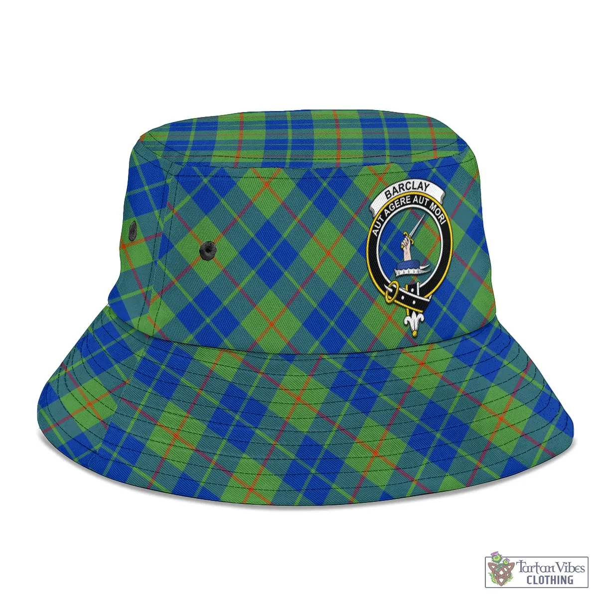Barclay Hunting Ancient Tartan Bucket Hat with Family Crest