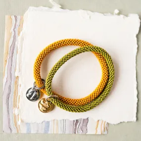 Beaded Bangle   Dog Charm