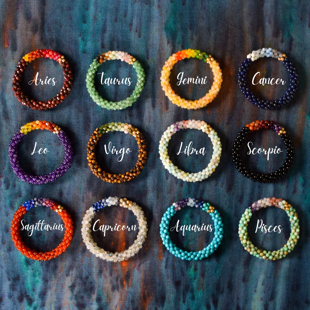 Beaded Gemstone Bracelet: Libra Colors