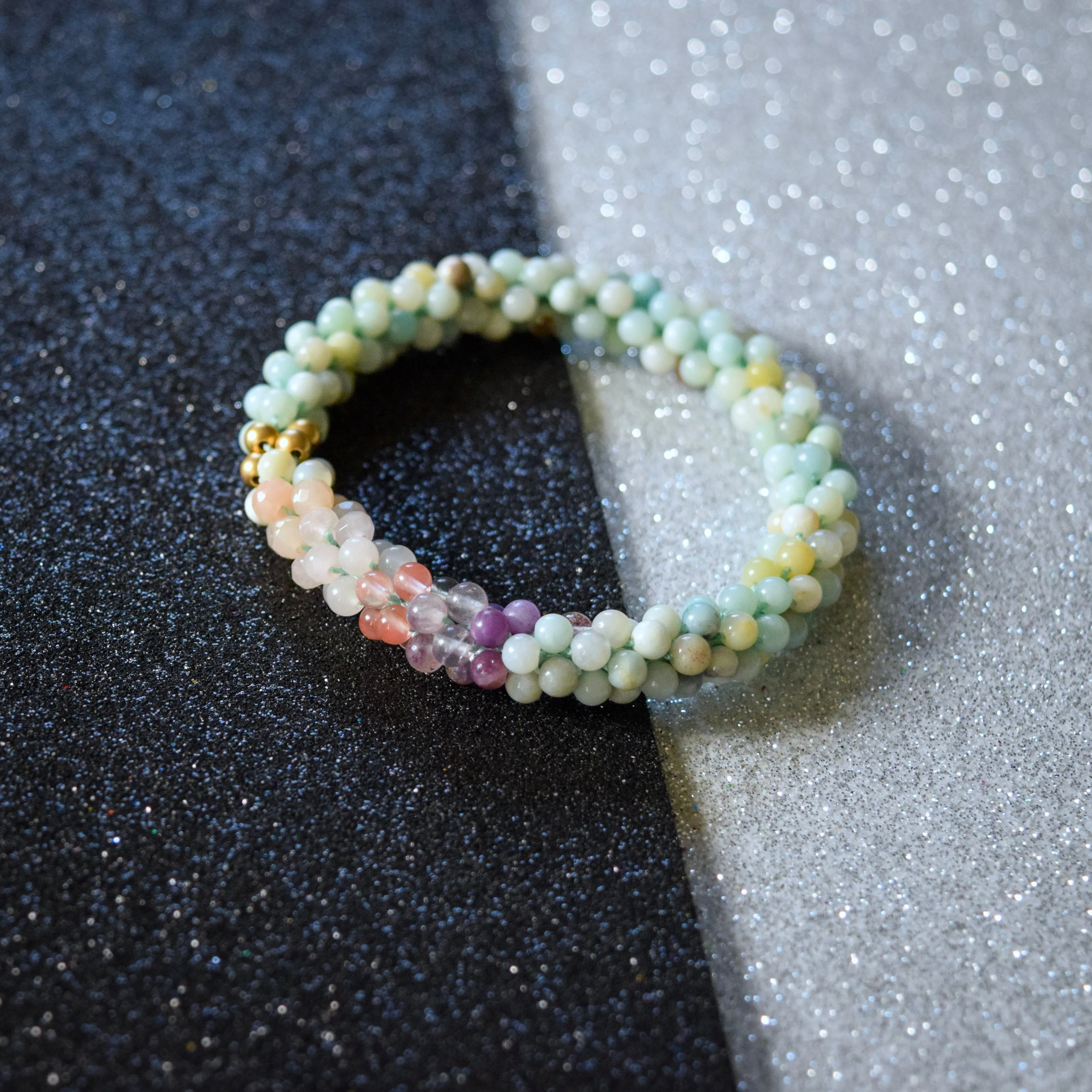 Beaded Gemstone Bracelet: Libra Colors
