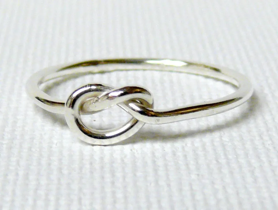 Best friend infinity ring • Sterling silver Tie the knot ring
