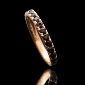 Black Sapphire 3/4 Eternity Band Extra Thick