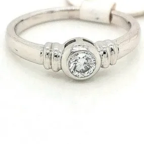 Brilliant Cut Rub Over setting Ring