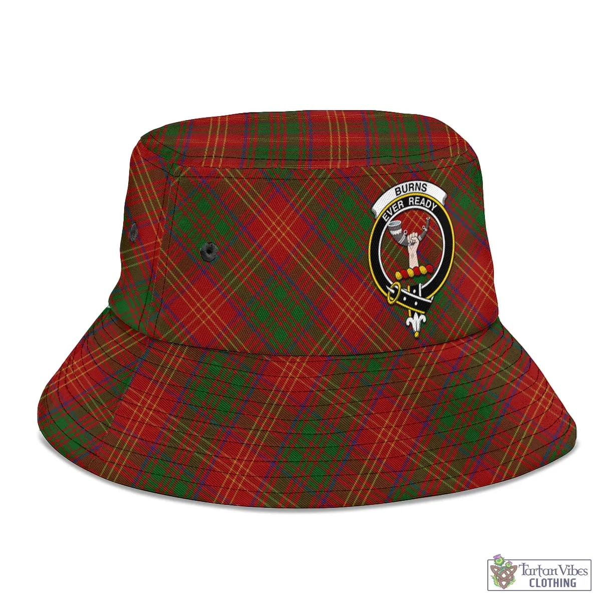 Burns Tartan Bucket Hat with Family Crest
